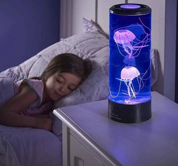 

Ночник LED Jellyfish Mood Lamp 7 режимов аквариумный светильник настольная лампа со светодиодными медузами 30 см для комнаты AVEOB6827822