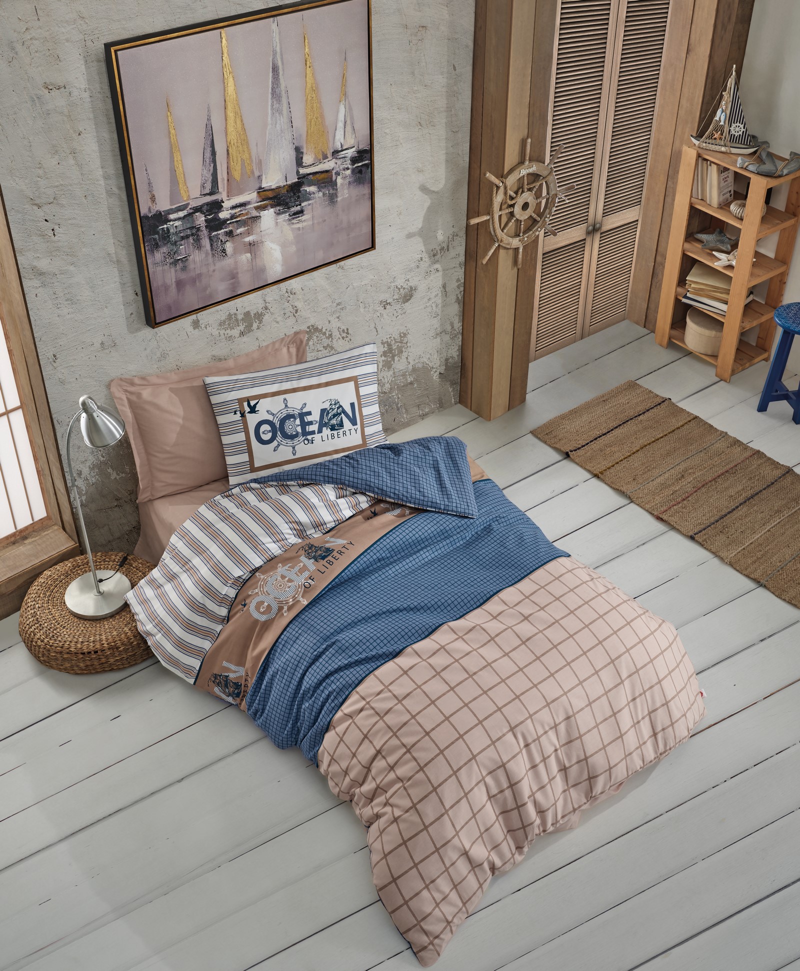 

Комплект постельного белья Cotton Box Ocean Lacivert 160x220