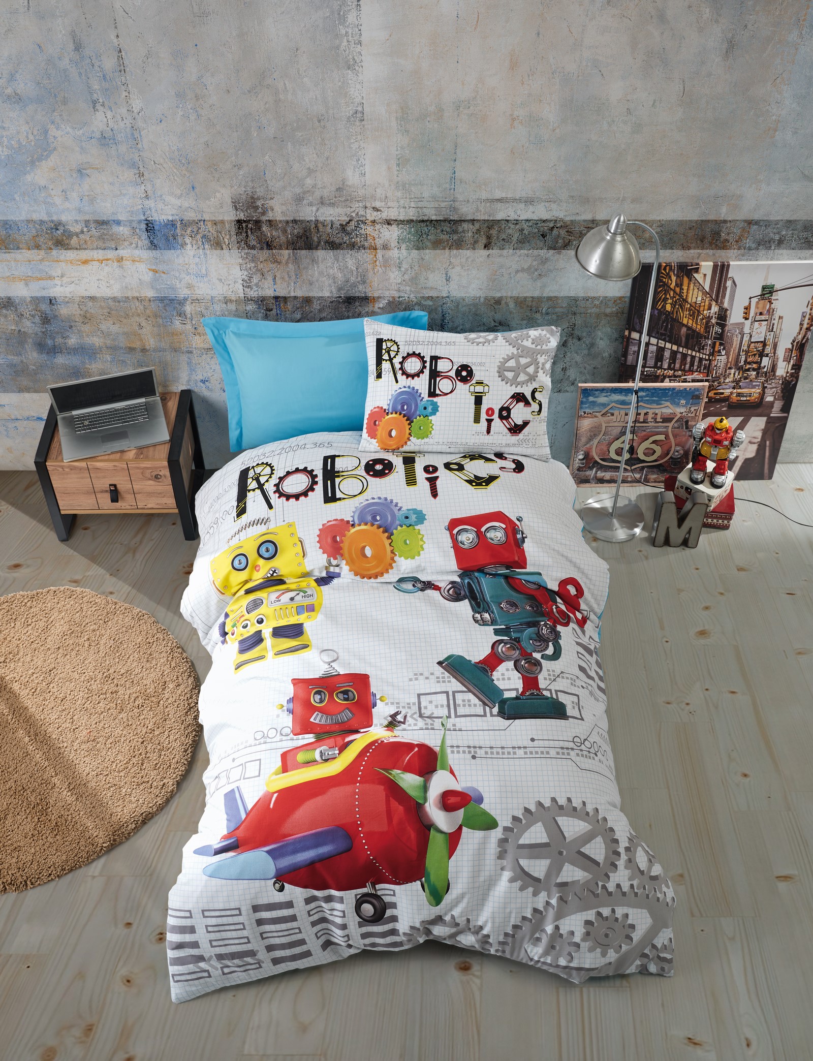 

Комплект постельного белья Cotton Box Robot Mavi 160x220