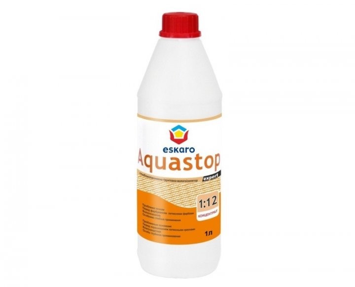 

Грунтовка-концентрат Eskaro Aquastop Expert Влагоизоляционная 1 л арт - U006