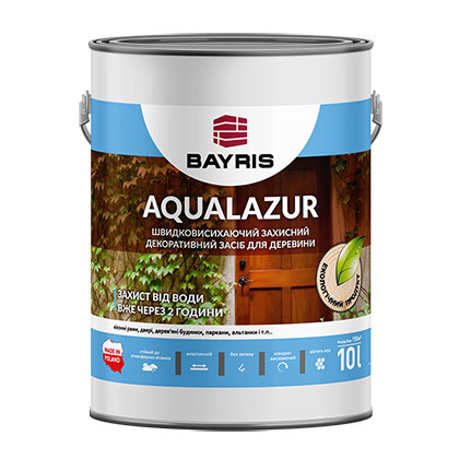 

Защитное декоративное средство "AQUALAZUR" (Быстросохнущий) 10, Орех