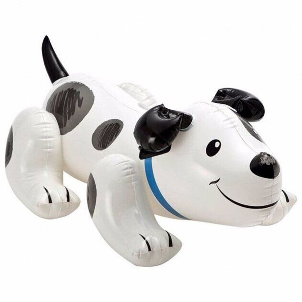 

Детский надувной плотик Intex 57521 Щенок (108x71 см) Puppy Ride-On Черно-белый