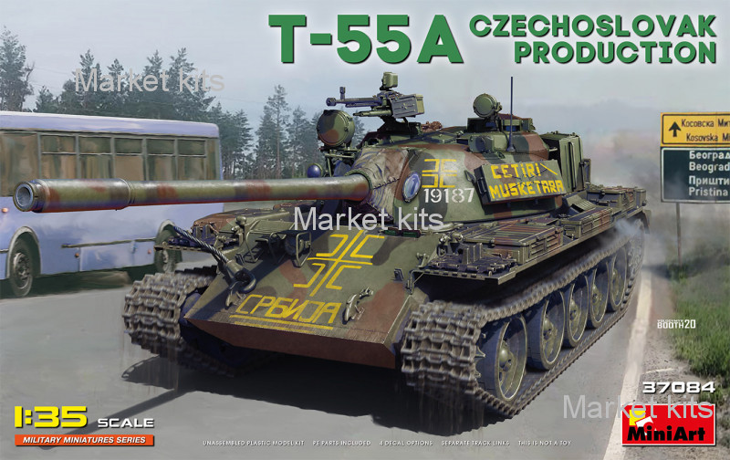 

Т-55А Чехословацкого производства 1:35 MINIART (MA37084)