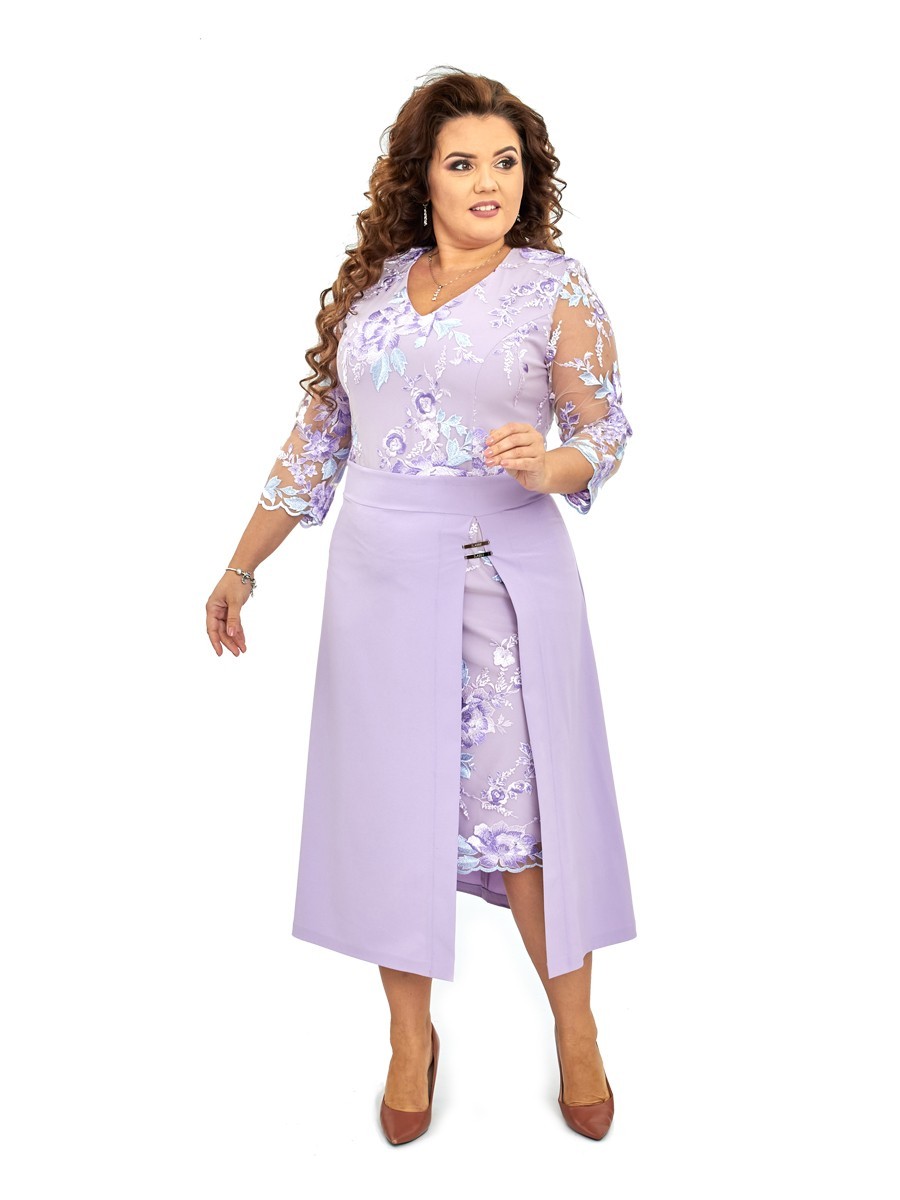 

Платье Ninele Style 421  Сиреневое, Платье Ninele Style 421 52 Сиреневое