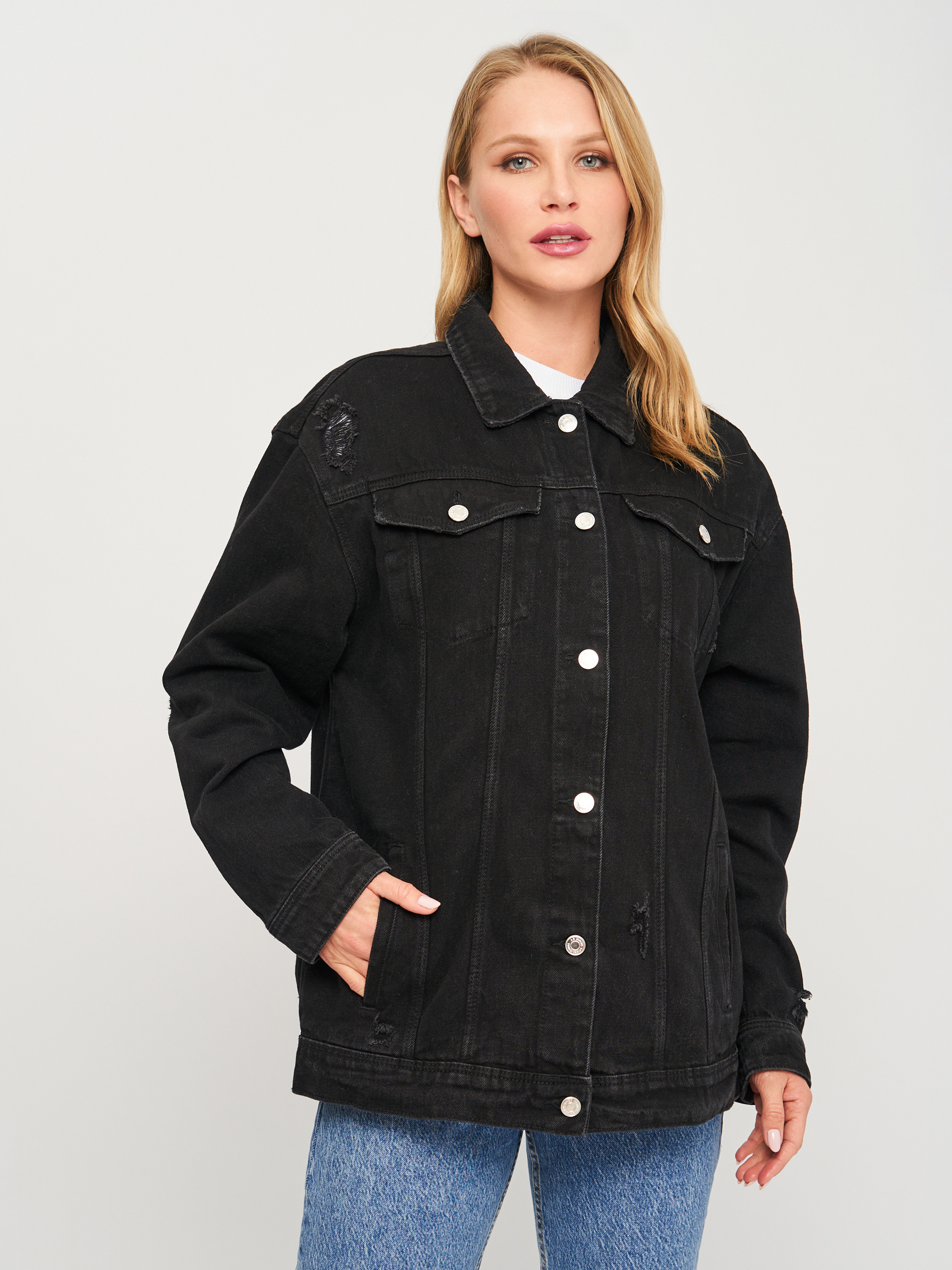 

Джинсовая куртка Stradivarius 2560/556/001  Черная, Джинсовая куртка Stradivarius 2560/556/001 L Черная