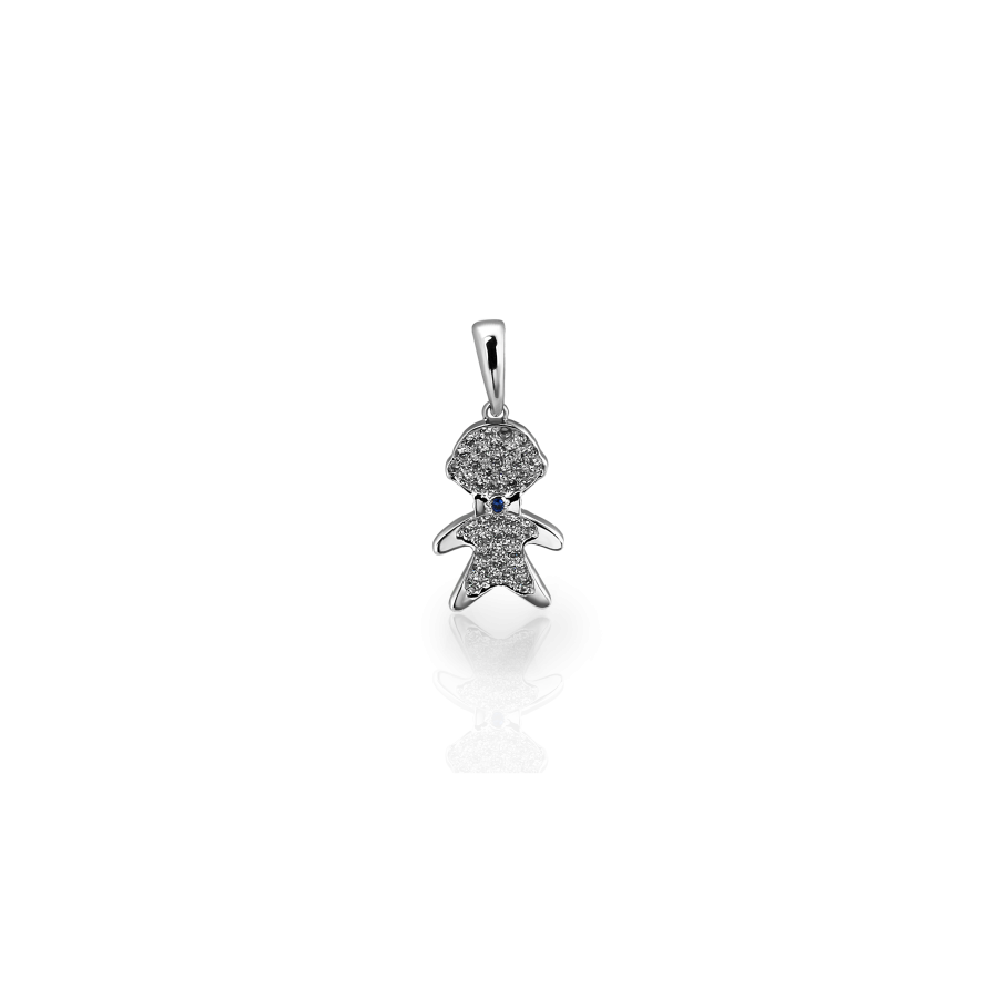 

Подвеска Qzsilver (903-00816) Серебро Белый Фианит белый