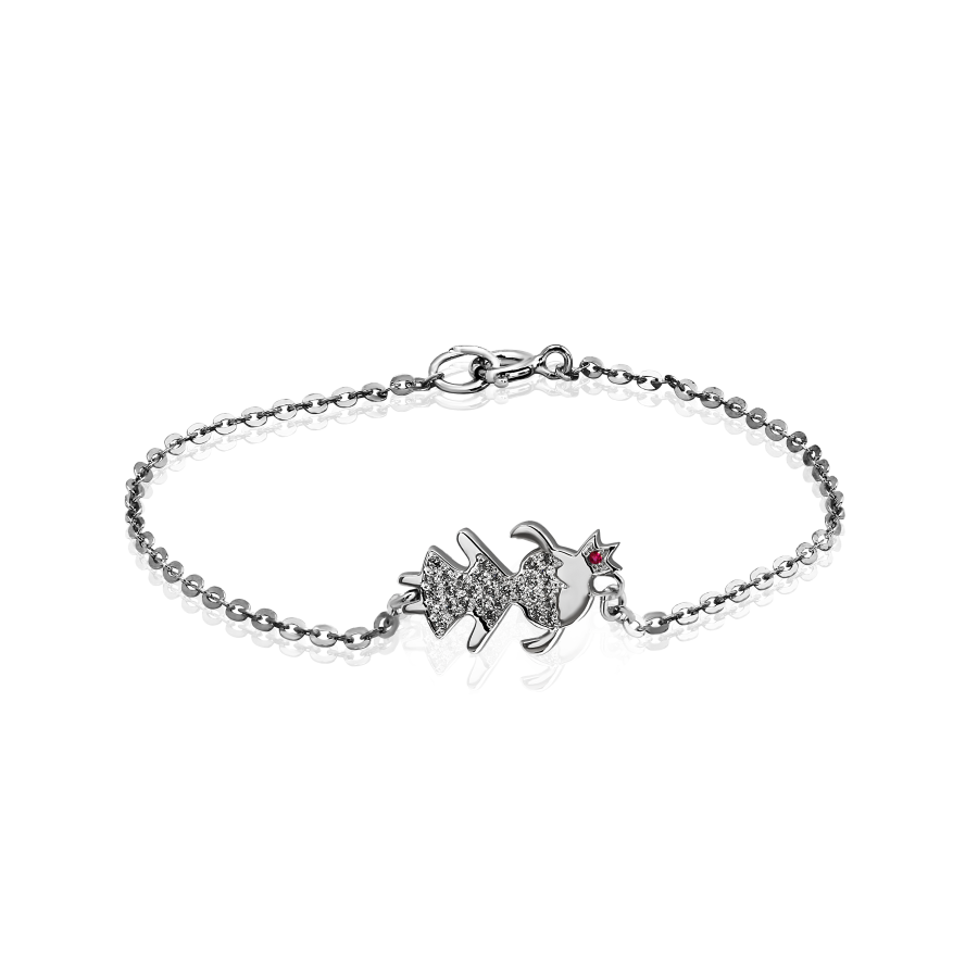 

Браслет Qzsilver (905-00819) Серебро Белый Фианит белый 17.5 размер