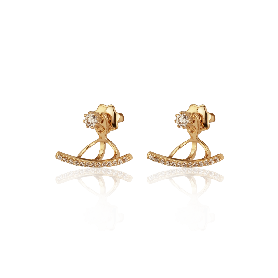 

Серьги Qzsilver (502-00986) Золото Красный Фианит белый