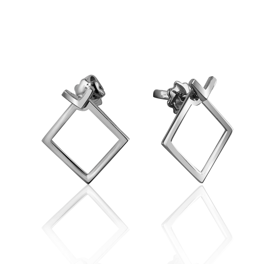 

Серьги Qzsilver (402-01193) Золото Белый