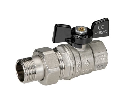 

Кран шаровый Valvosanitaria Bugatti 1/2" Нр-Вн бабочка 11800411