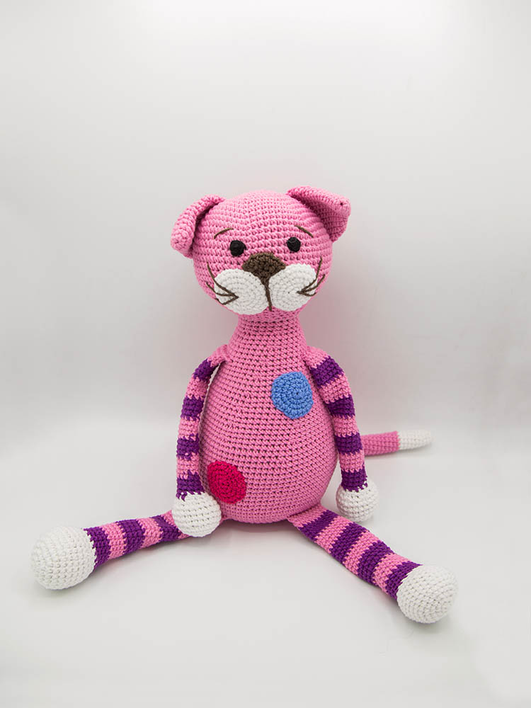 

Игрушка Kaanni Котик розовый 45 см 45 Розовый