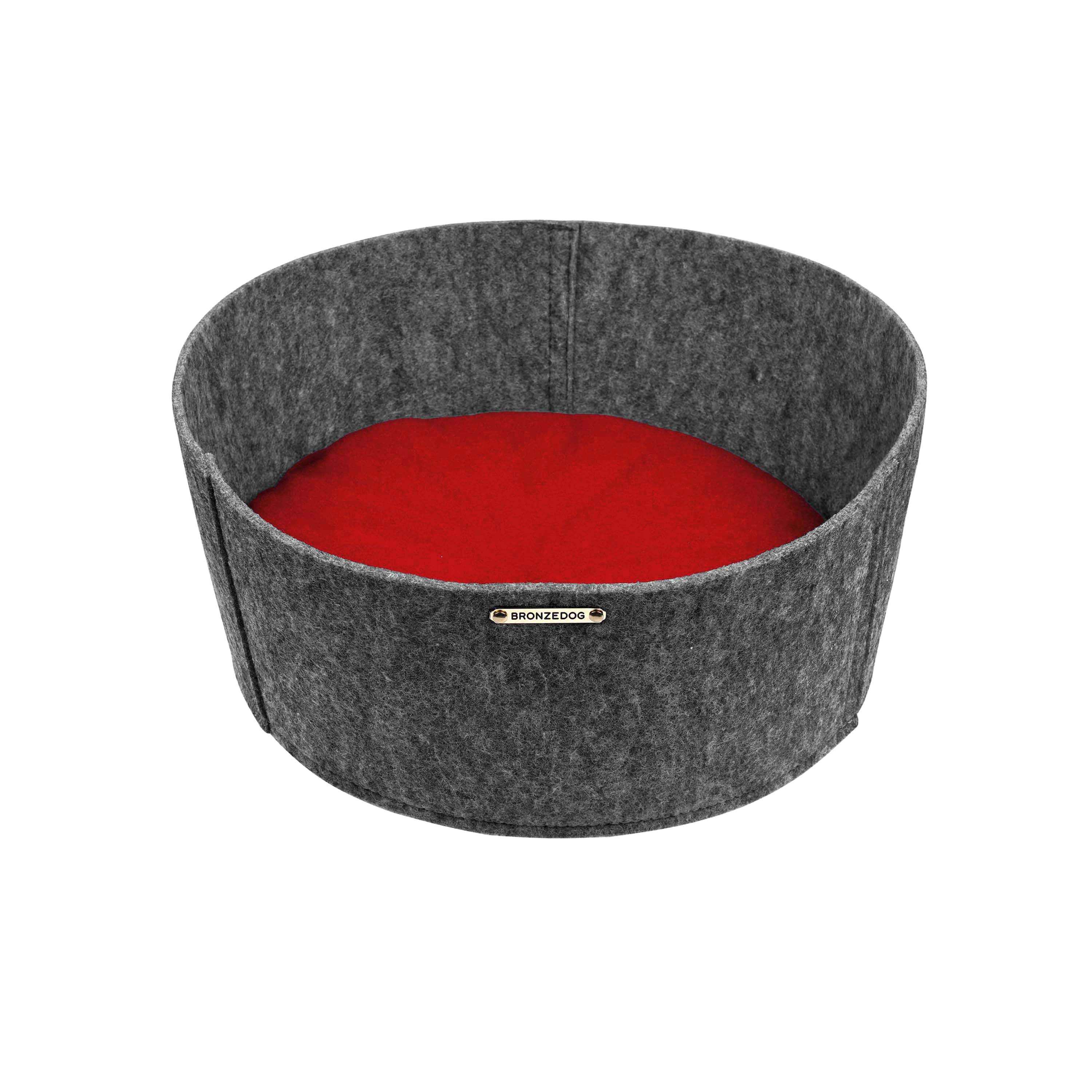 

Лежанка для Собак и Котов BronzeDog Серо-Красная 45 х 45 х 18 (28124)