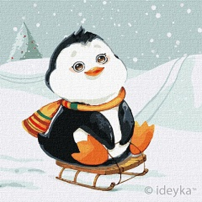 

Картина по номерам "Зимнее катание © София Никулина" Идейка холст на подрамнике 25x25см КНО2371