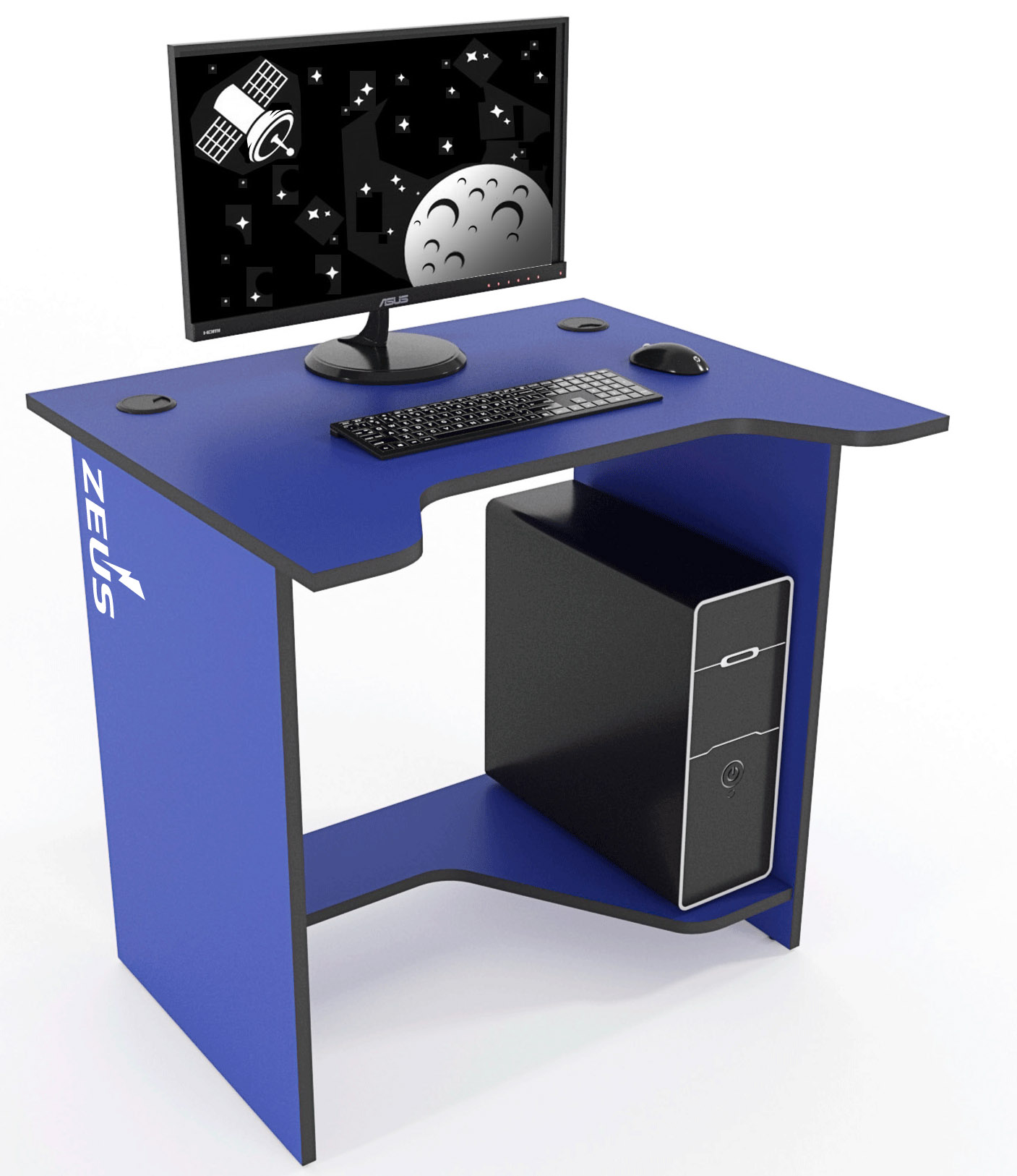 

Стол геймерский Zeus Sputnik синий-черный SP-1