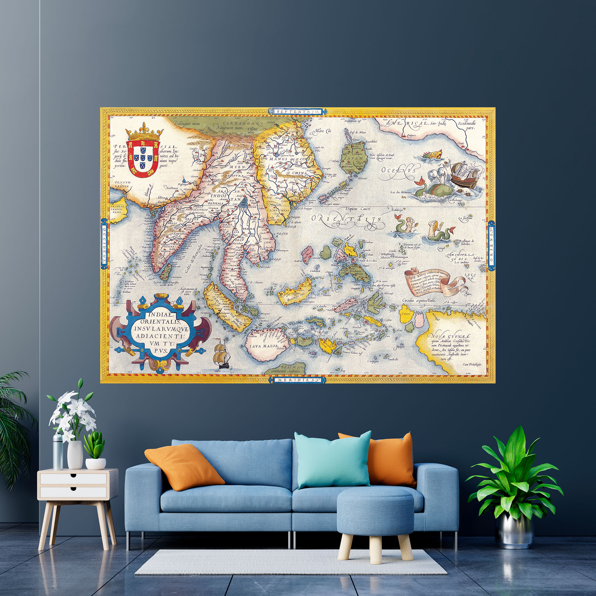 

Античная карта Восточная Индия 60x90см Artel(Old Map_06015_06)