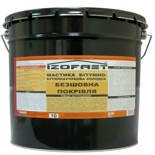 

Мастика битумно-бутилкаучуковая Izofast 10 кг 10826774