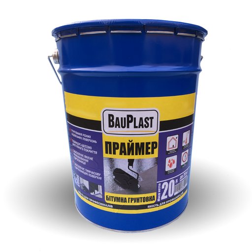 

Праймер битумно-каучуковый BauPlast 20 л 11778004