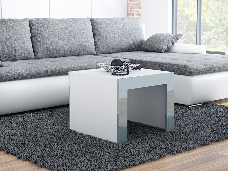 

Журнальный стол TESS 60 Cama Белый матовый + Серый глянец