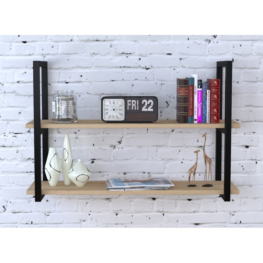

Полка подвесная двойная TKGEFEST Колчестер Loft 1200х300х600мм