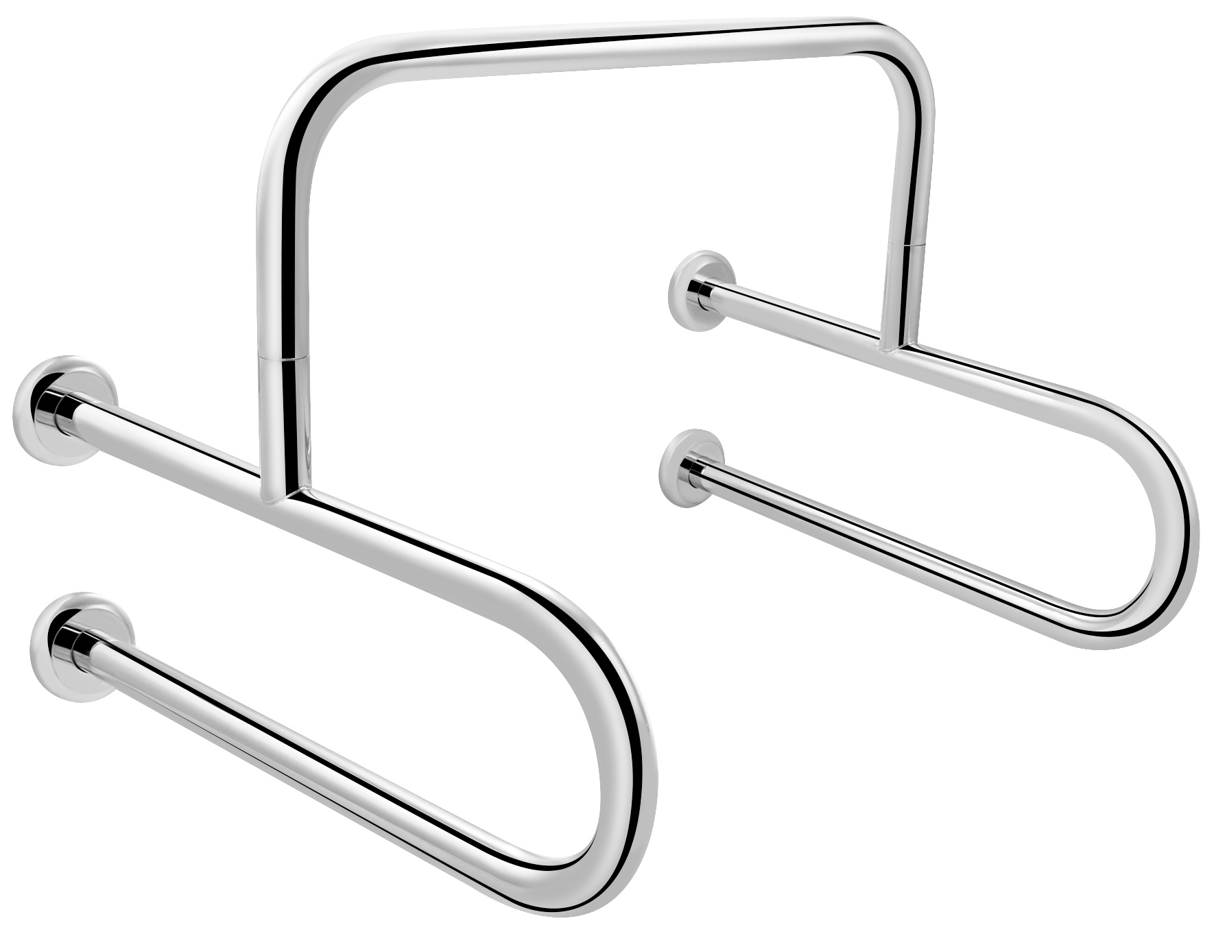

Поручень двойной для писсуара Qtap Freedom 600x520 Chrome QT229188CHR