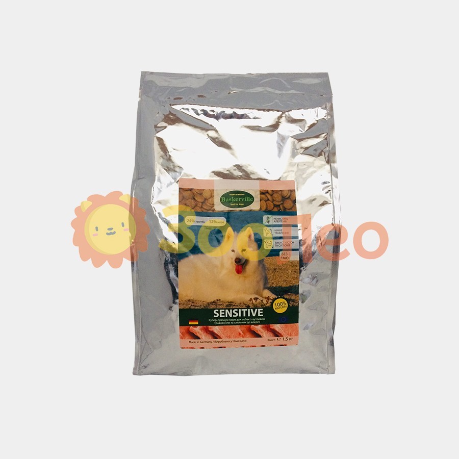 

Сухой корм для собак Baskerville Sensitive 1.5 кг