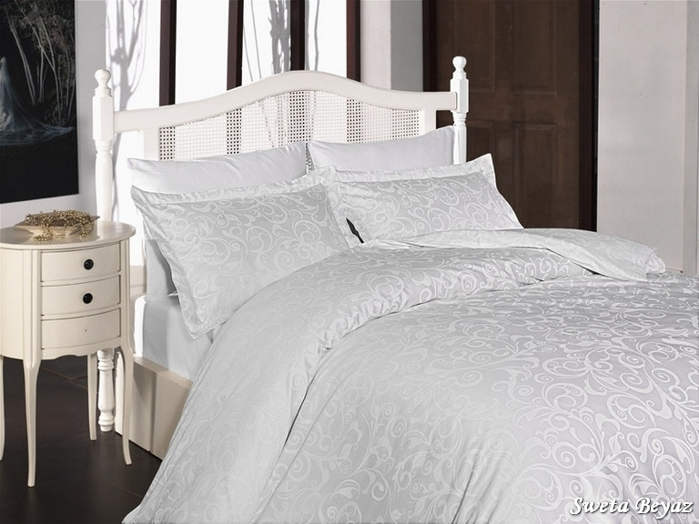 

Комплект постельного белья First Choice Satin Cotton семейный сатин арт.Sweta beyaz