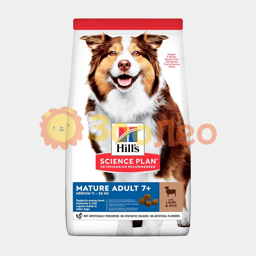 

HILL'S SCIENCE PLAN Mature Adult Medium Сухой Корм для Собак с Ягненком и Рисом - 2,5 кг