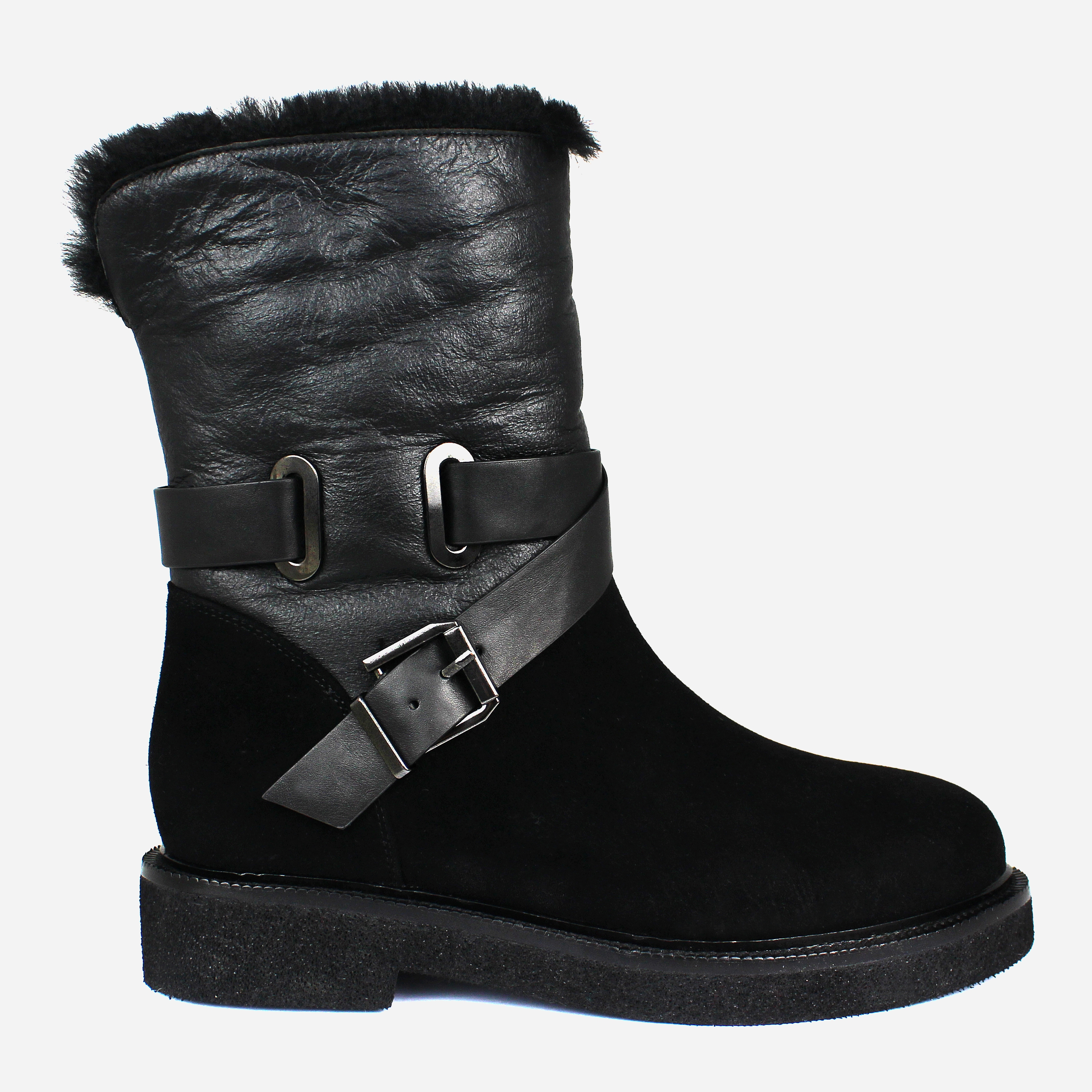Акція на Жіночі зимові черевики високі Blizzarini 2207-0802M 20YJ1 35 22.5 см Чорні від Rozetka