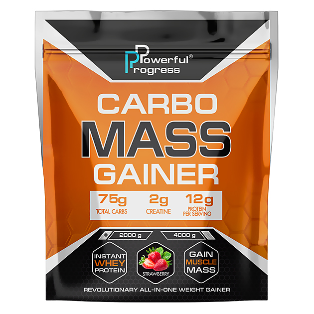 

Высокоуглеводный гейнер Powerful Progress Сarbo Mass Gainer 2 кг Клубника