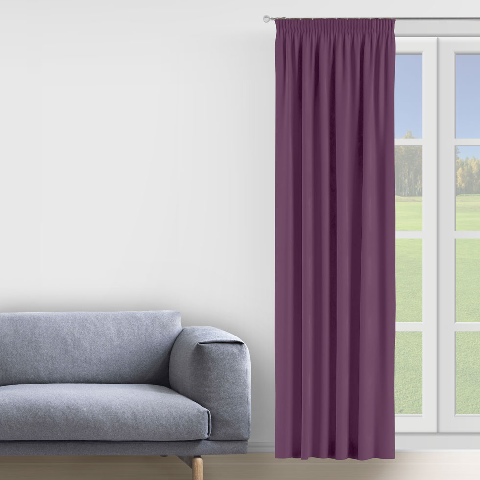 

Штора Decorator 200х275 фиолетовый микровелюр на тесьме D056