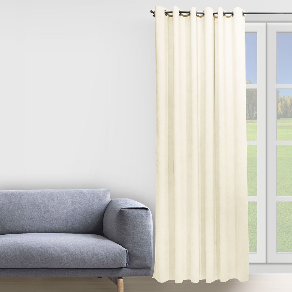 

Штора Decorator 200х258 молочный микровелюр на люверсах D002