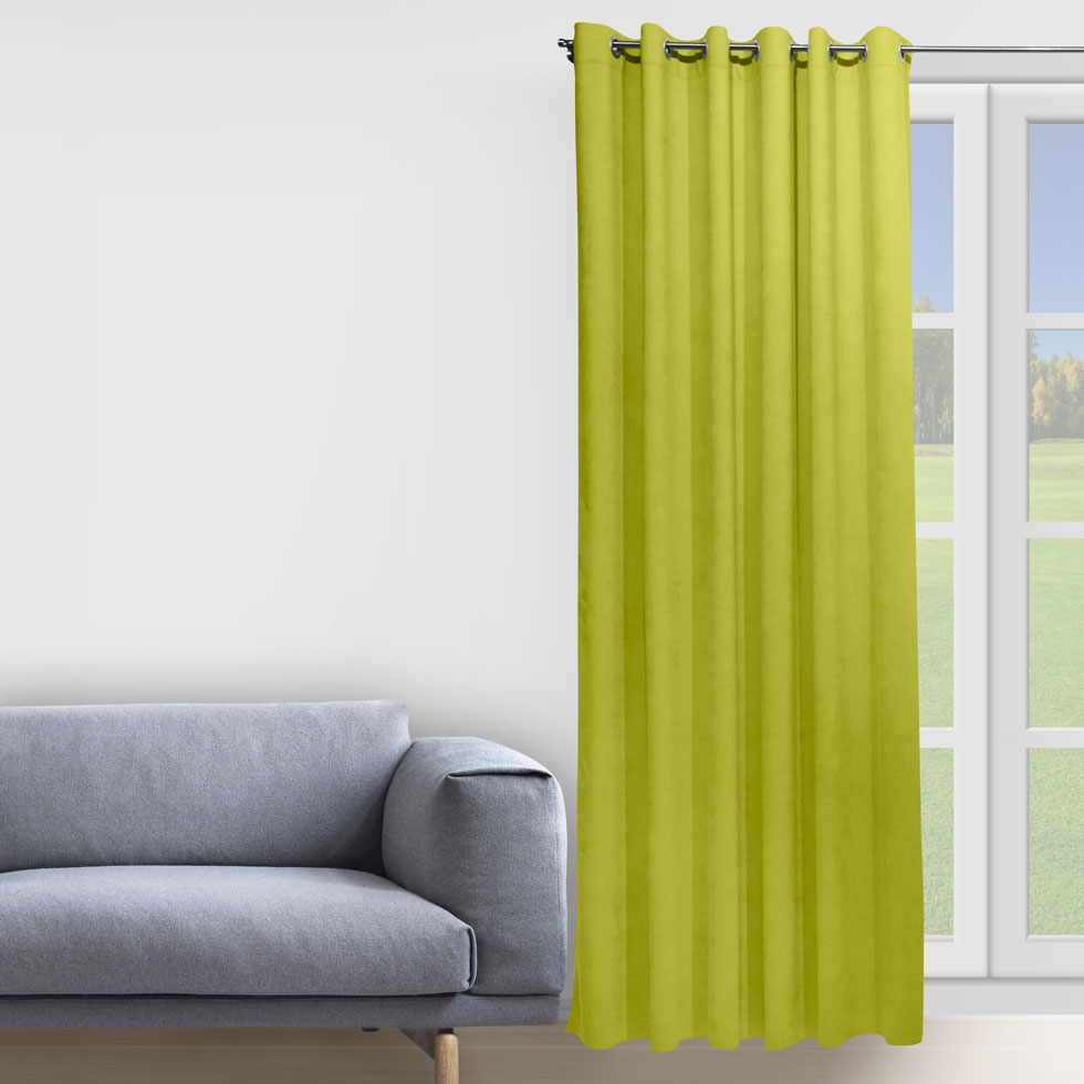 

Штора Decorator 200х258 оливковый микровелюр на люверсах D031