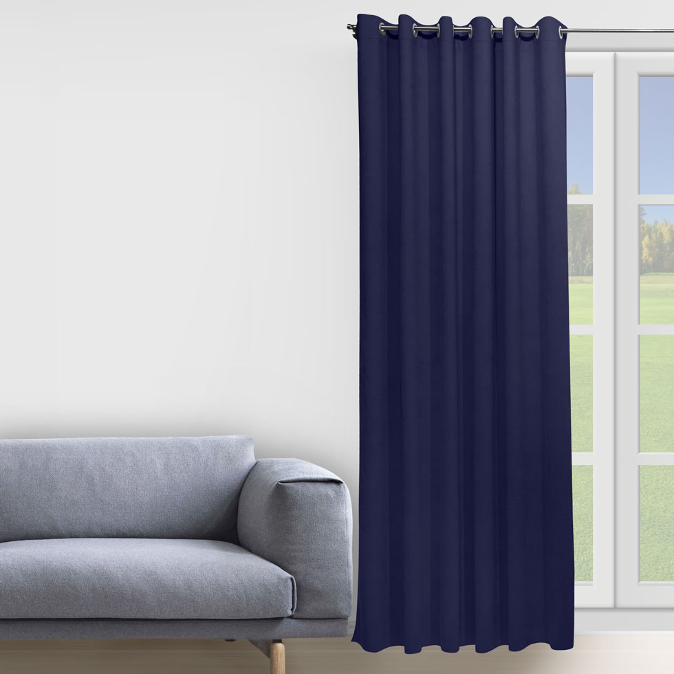 

Штора Decorator 200х258 темно-синий микровелюр на люверсах D014