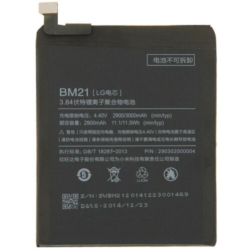 

Аккумулятор к телефону Xiaomi BM21 (Mi Note) 3.85V 2900mAh 11.5Wh