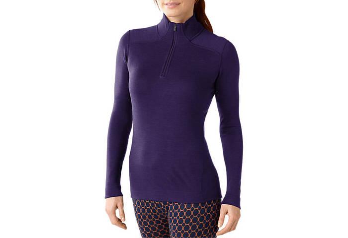 

Термофутболка женская Smartwool NTS Mid 250 Zip T Purple Heather, XL