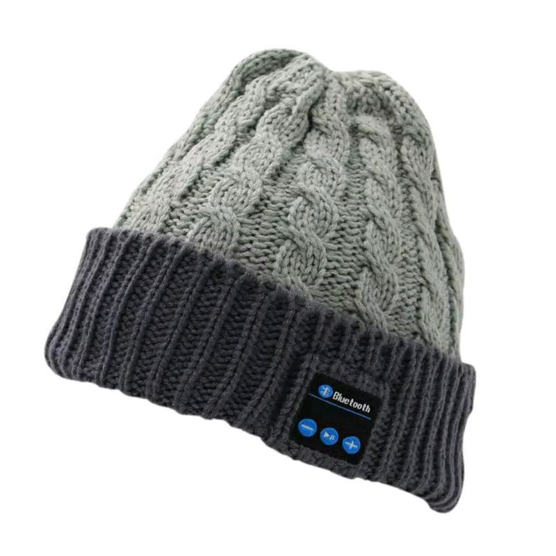 

Шапка со встроенными bluetooth наушниками и микрофоном MUSIC HAT Серая