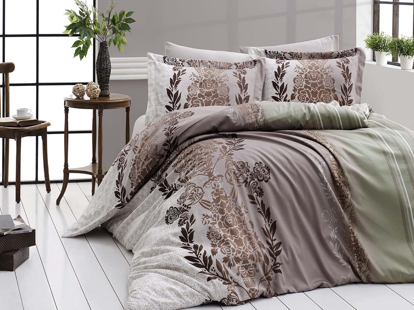 

Постільна білизна First Choice Cotton Satin 200 х 220 см Farah Yesil (1940-38-200)