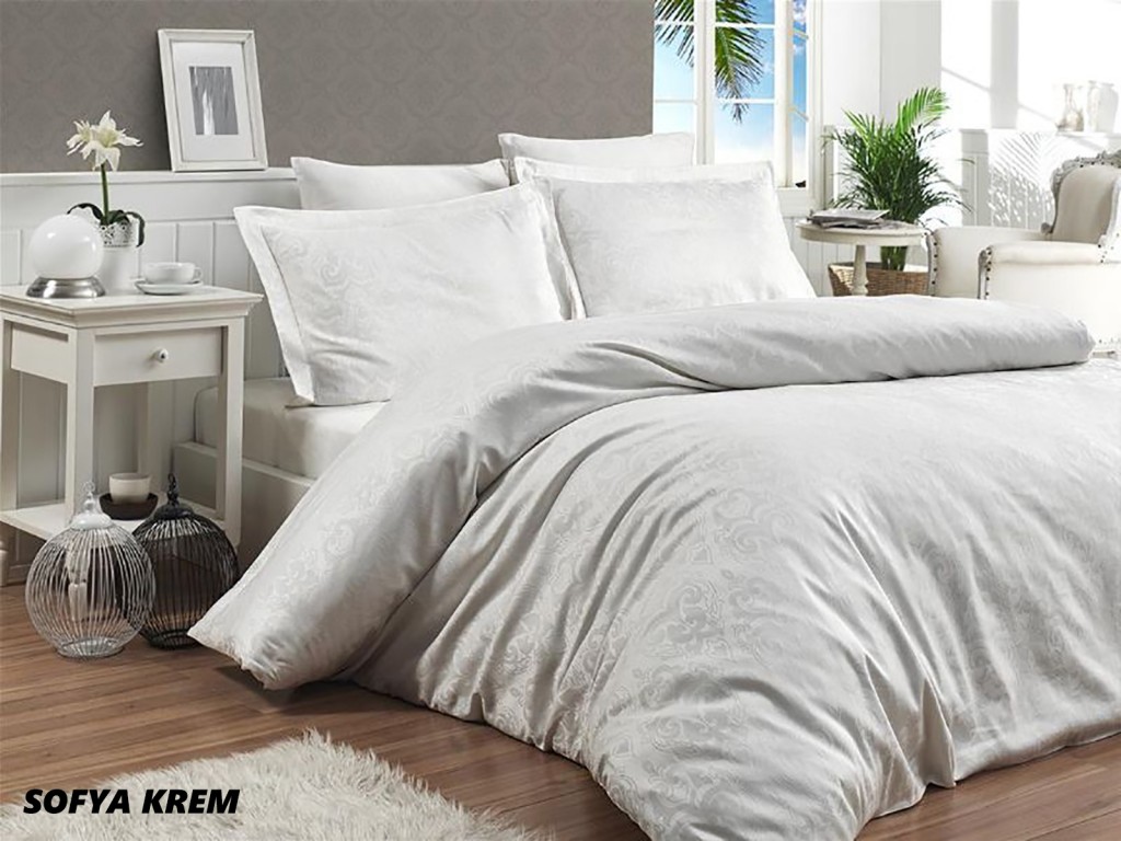 

Постільна білизна First Choice Jacquard Satin 200 х 220 см Sofya Cream (1939-16)