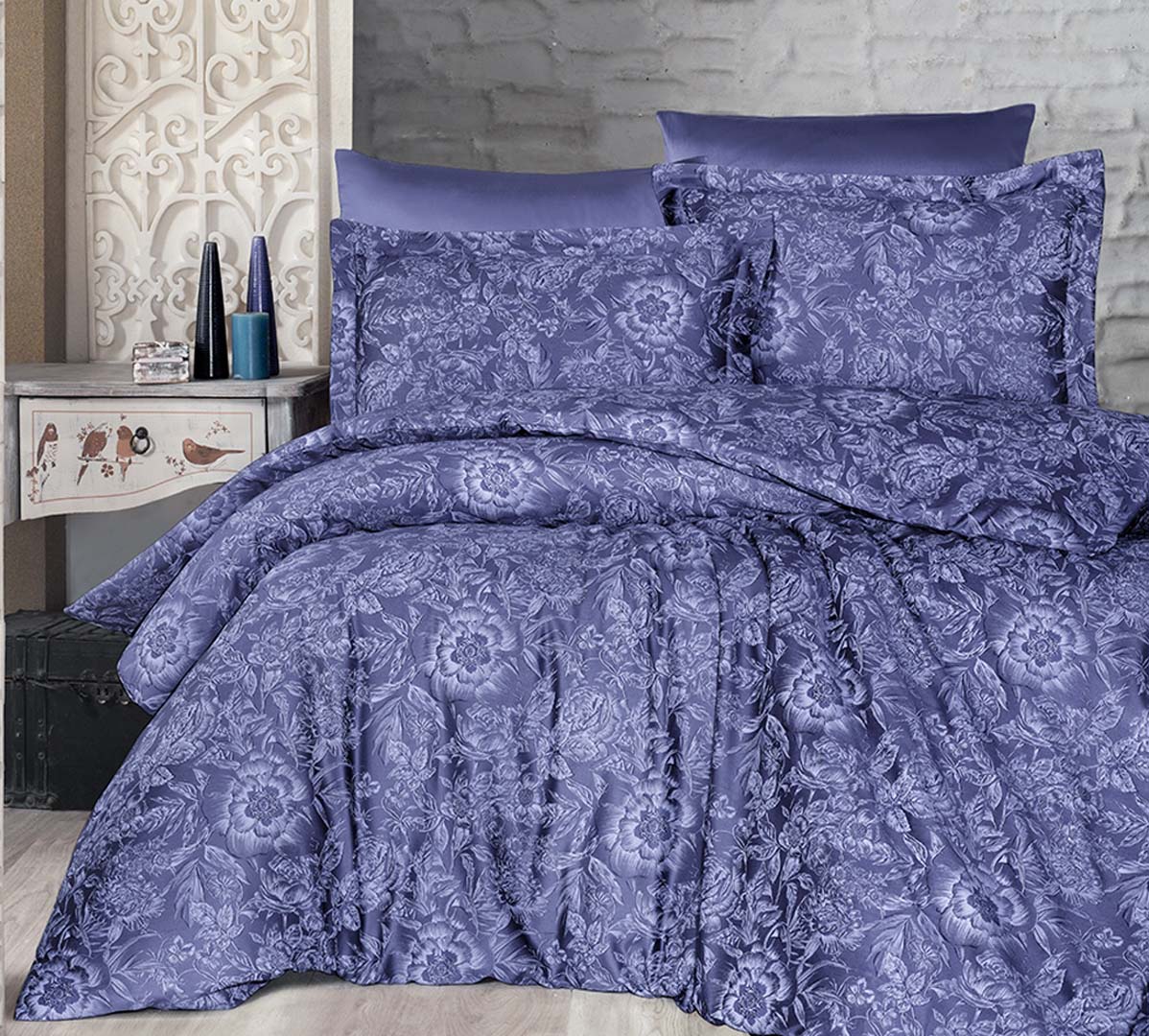 

Постільна білизна First Choice Cotton Satin 160 х 220 см Advina Indigo