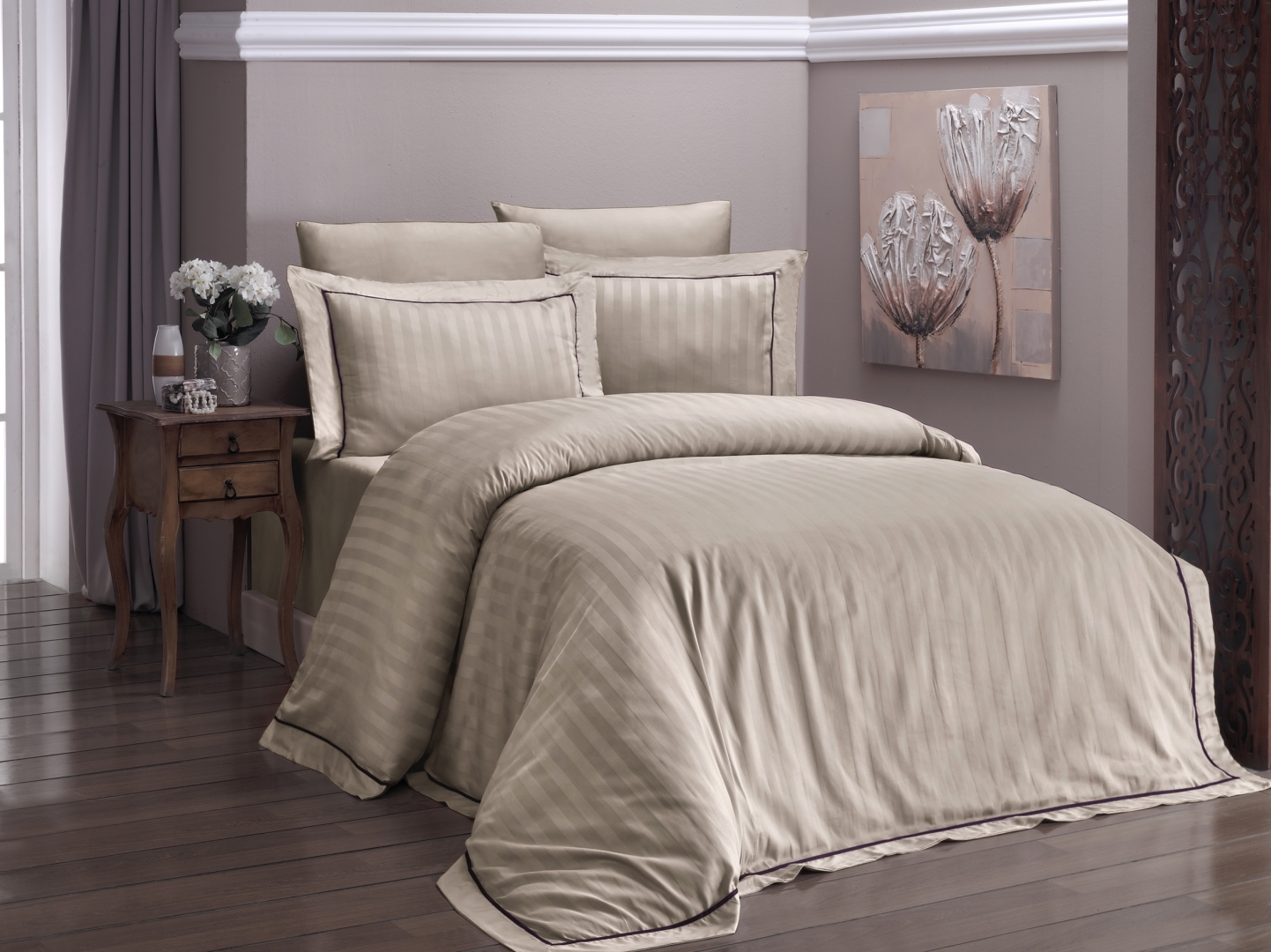 

Постільна білизна First Choice Deluxe Satin 160 х 220 см Novel Line Cappuccino