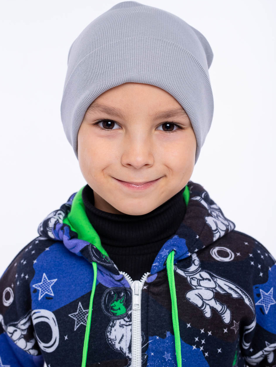 Акція на Дитяча демісезонна шапка-біні Vidoli K-2012W 98-104 см Сіра від Rozetka