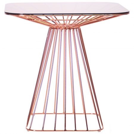 

Стол садовый металлический Tern, rose gold, glass top AMF