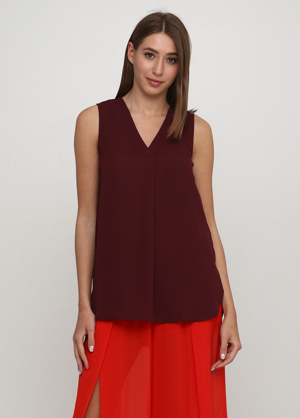 

Блуза H&M 36 Бордовый 2-3895445_бордовый