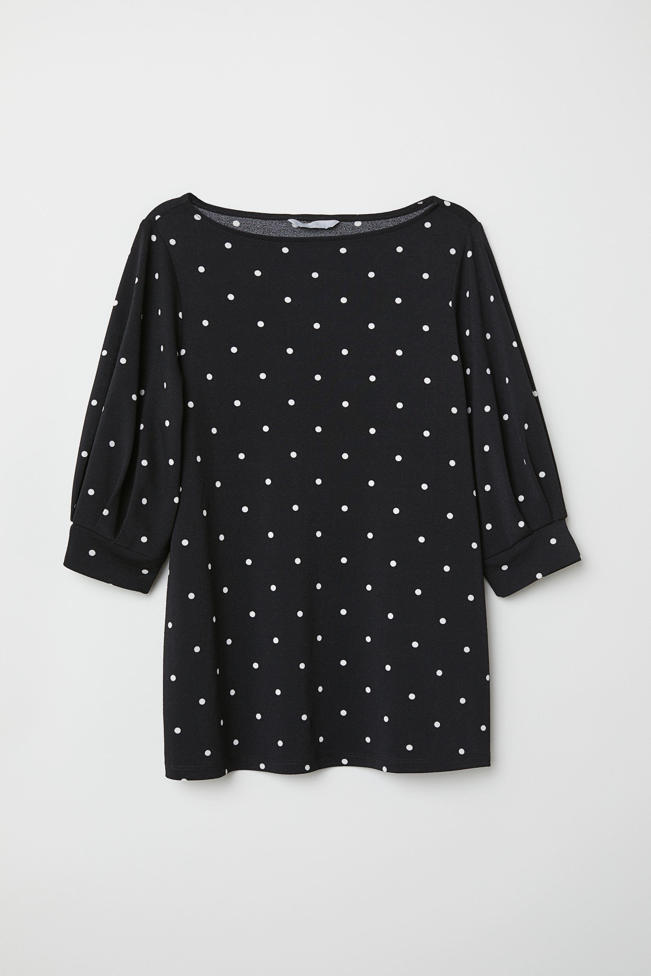 

Блуза H&M M черный в горошек 6640748RP4_черный в горошек
