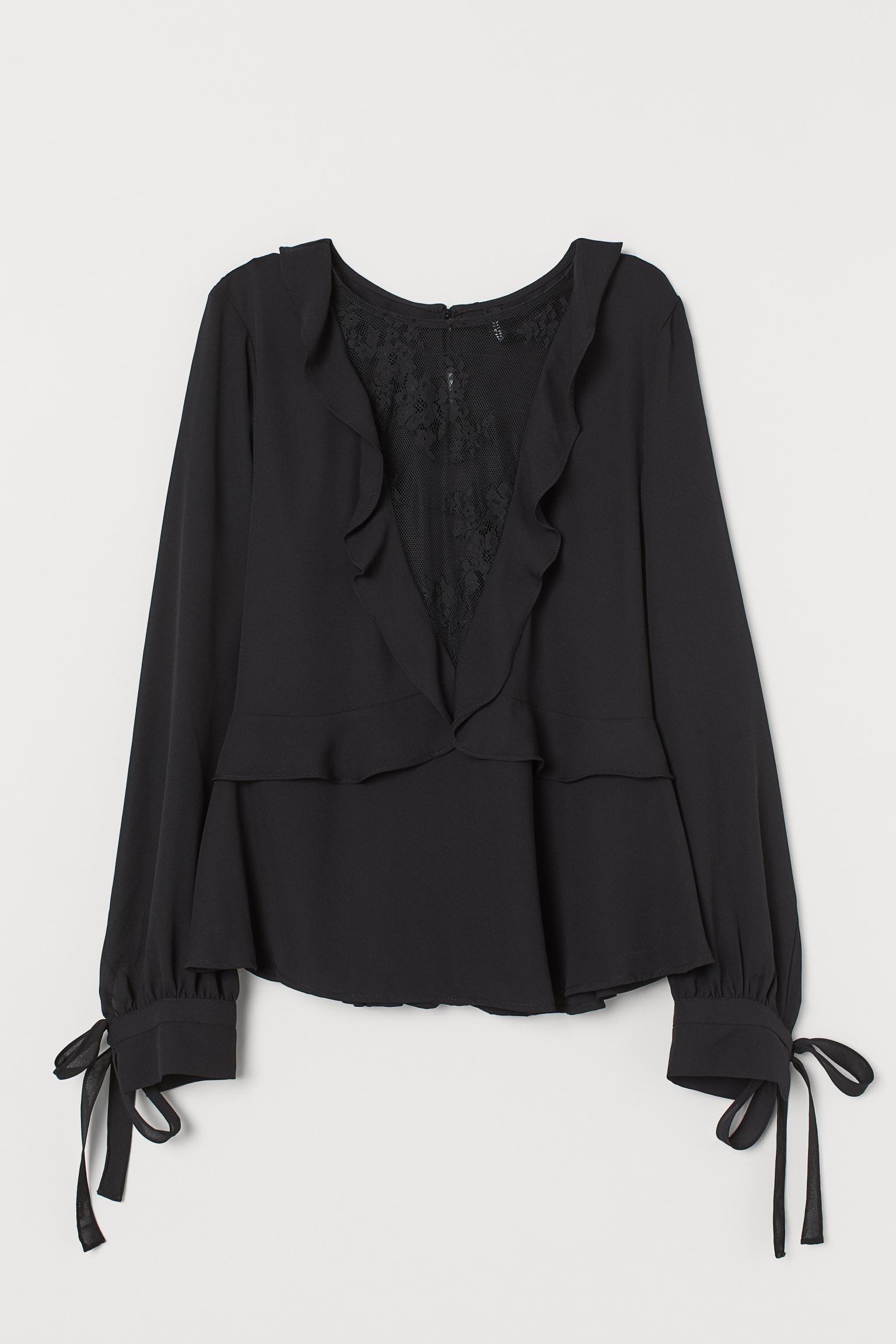 

Блуза с кружевом H&M 36 Черный 7773150dm_Черный