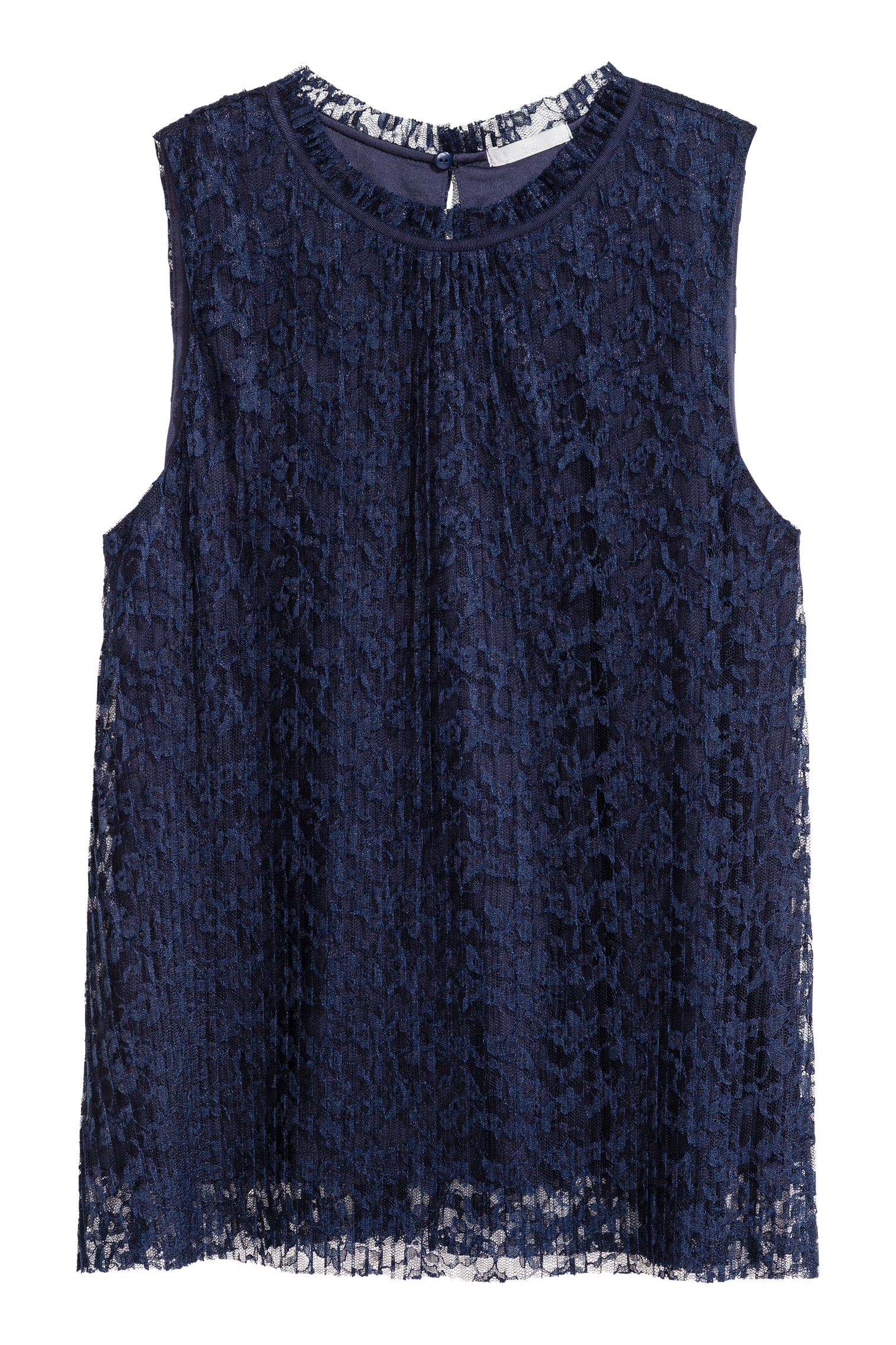 

Блуза кружевная б/р H&M M Темно-синий 5231516RP1_темно-синий