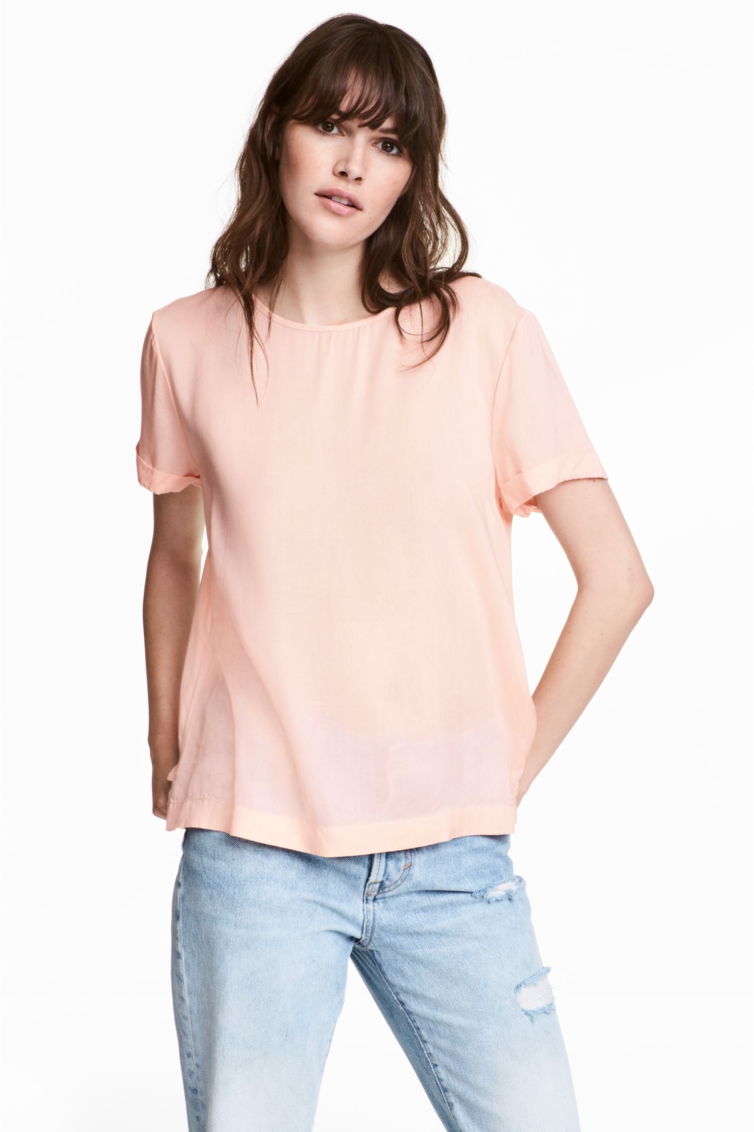 

Блуза H&M 34 Персиковый 5145776RP21_персиковый