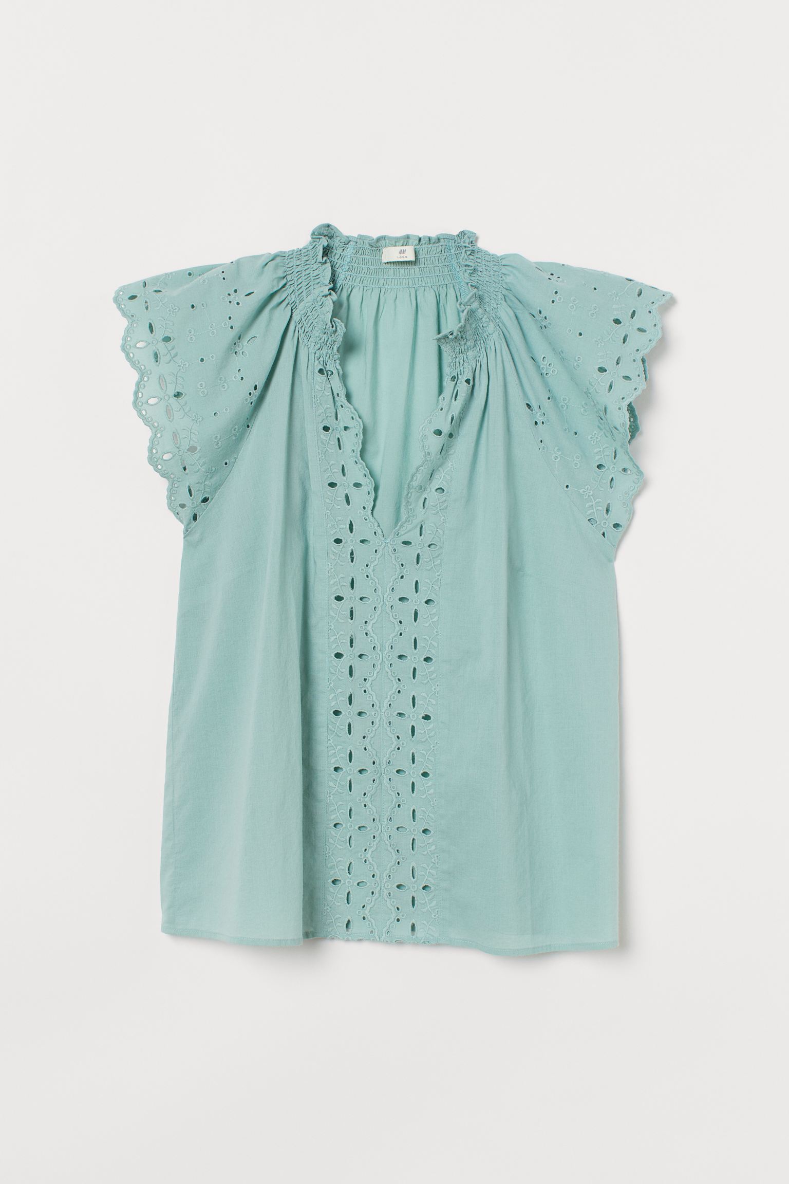 

Блуза с вышивкой H&M 38 Мятный 8169621sm_Мятный