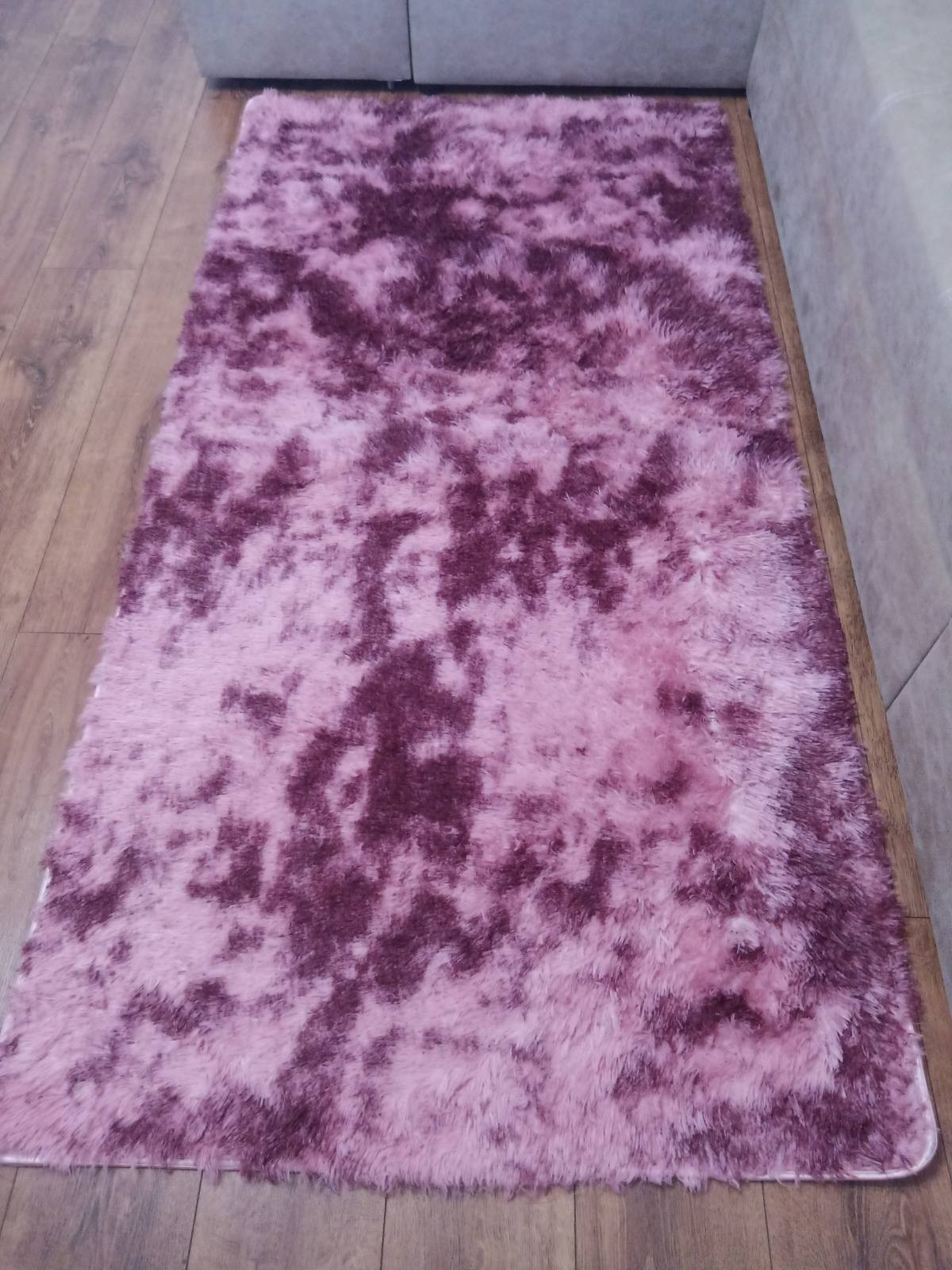 

Меховый ворсистый коврик Травка Люкс 100*200 / фиолетовый прикроватный коврик с длинным ворсом