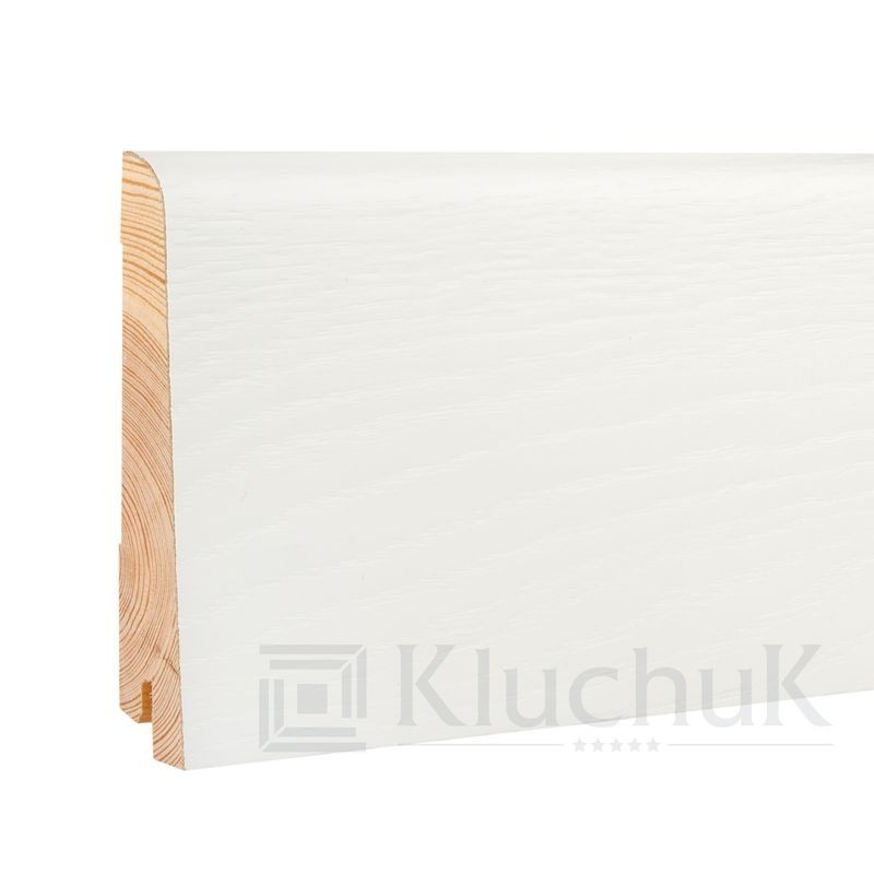 

Плинтус Деревянный Kluchuk White plinth 100х19 Евро